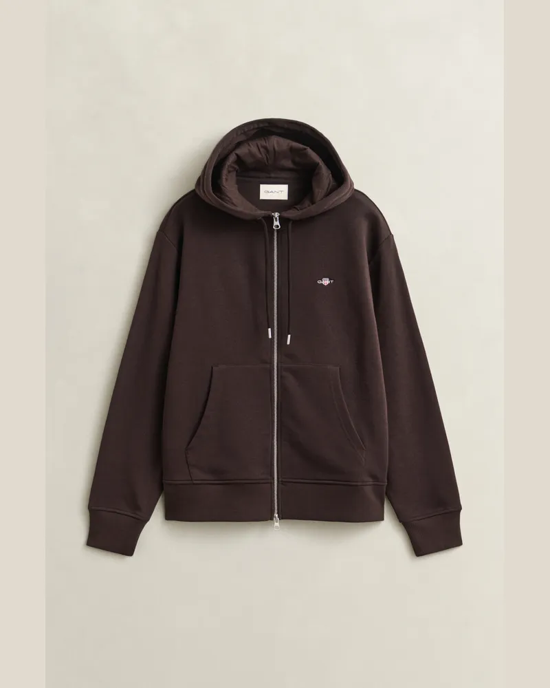 Gant Damen Shield Sweatjacke DEEP Braun Deep