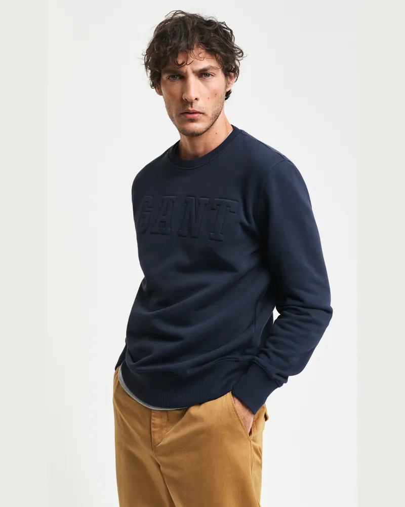 Gant Herren Embossed Rundhals-Sweatshirt 