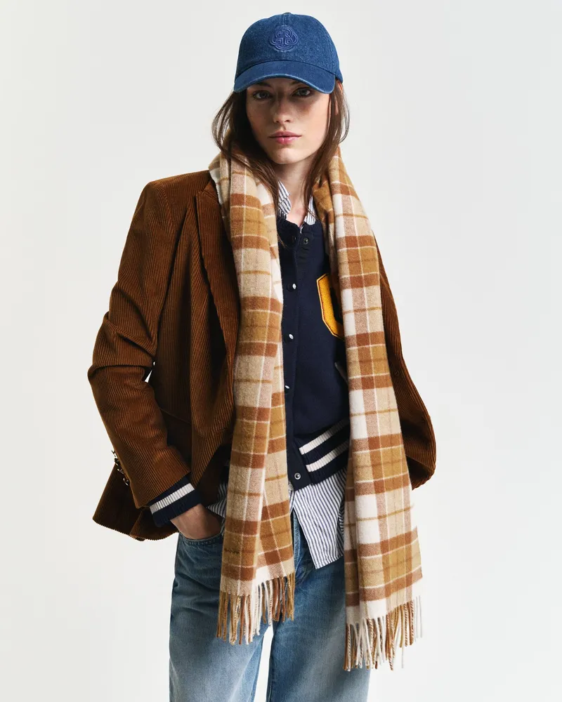 Gant Damen Karierter Wollschal 