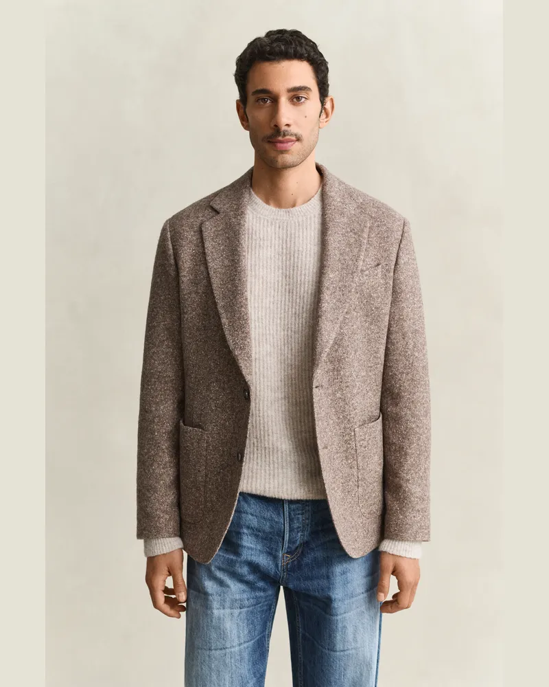 Gant Herren Jersey-Sakko aus Woll-Seiden-Mix CLAY BEIGE Clay
