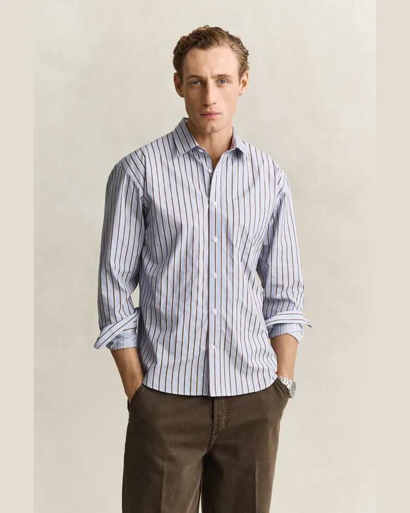 Gant Herren Hemd mit Dobby-Streifen CLEAR SKY Clear