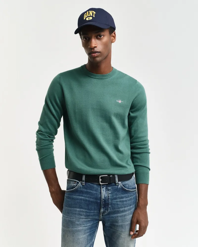 Gant Herren Classic Rundhalspullover aus Baumwolle 