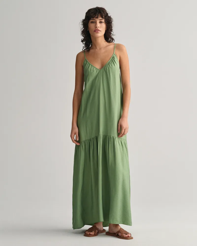 Gant Damen Maxikleid mit schmalen Trägern 