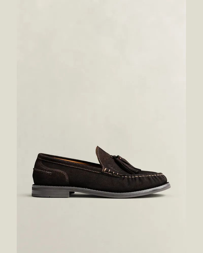 Gant Damen Gracelyn Loafer aus Veloursleder WEATHERot Braun Weatherot