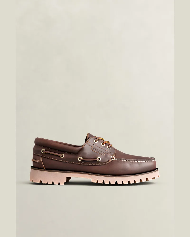Gant Herren Tratton Bootsschuh aus Leder COGNAC Braun Cognac