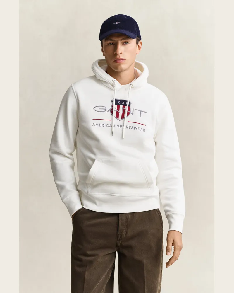 Gant Herren Archive Shield Hoodie EGGSHELL Eggshell