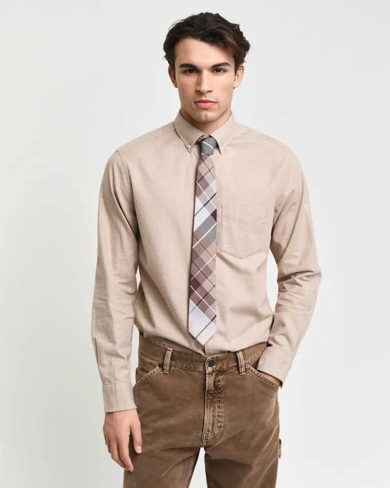 Gant Herren Regular Fit Melange Flanellhemd 