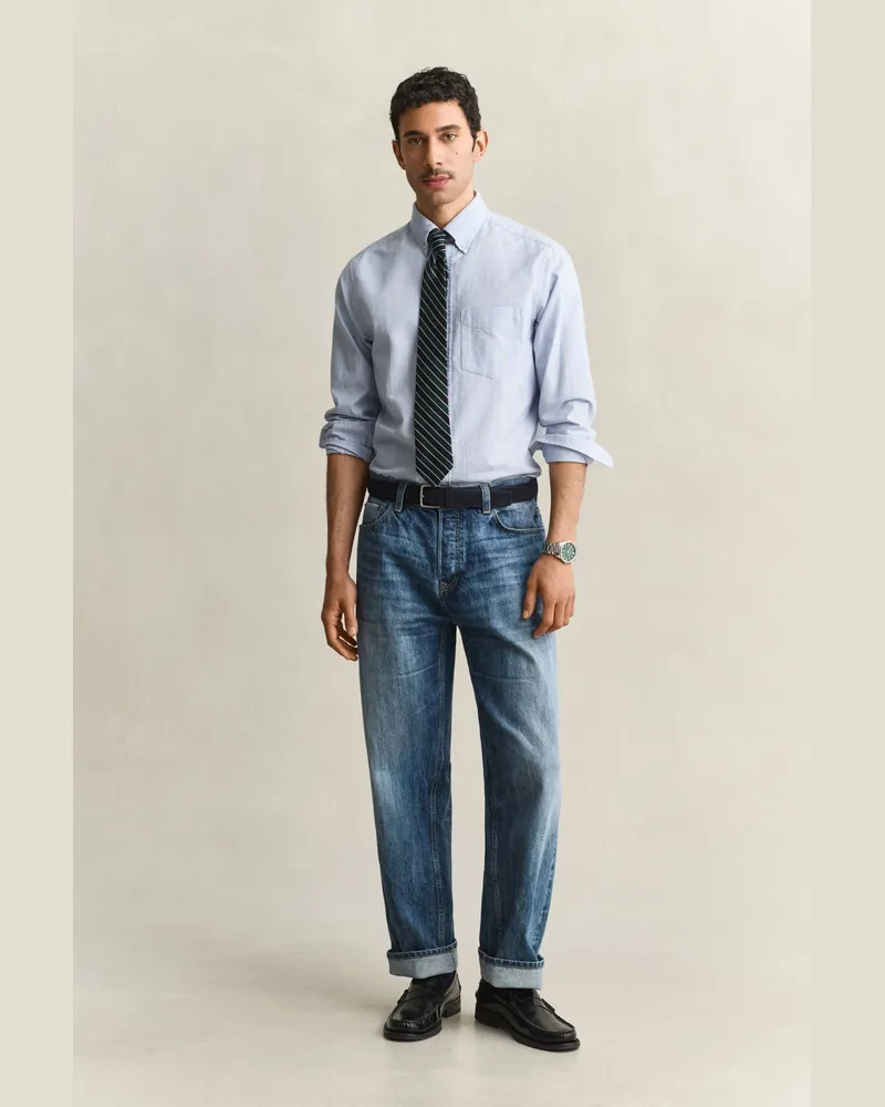 Gant Herren Archive Wash Jeans DARK Blau BROKEN IN Dark