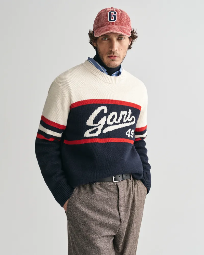 Gant Herren GANT Vintage Graphic Rundhalspullover 