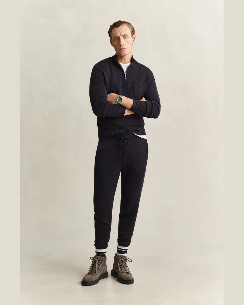 Gant Herren Kaschmirhose EVENING Blau Evening