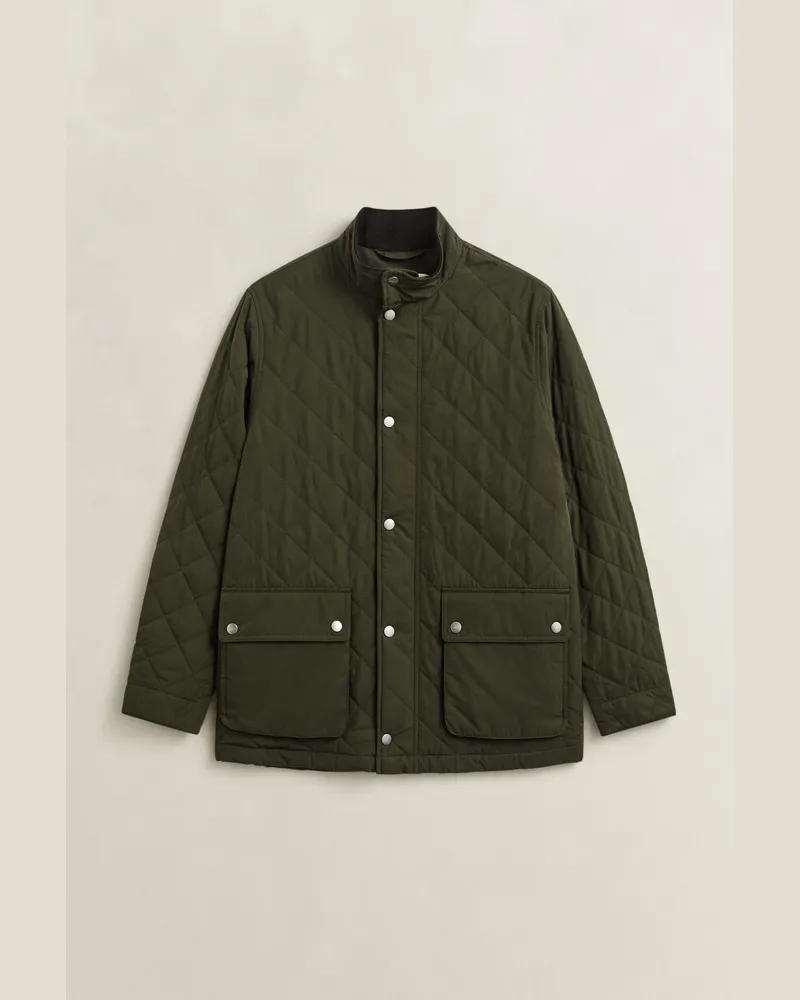Gant Herren Mittellange Steppjacke DARK MOSS Grün Dark