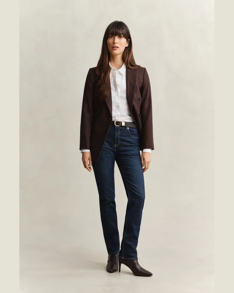 Gant Damen Stretch-Jeans mit geradem Bein DARK Blau WORN IN Dark