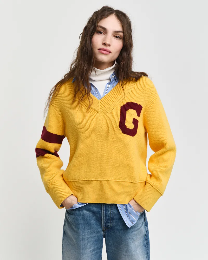 Gant Damen GANT Varsity V-Neck Pullover 