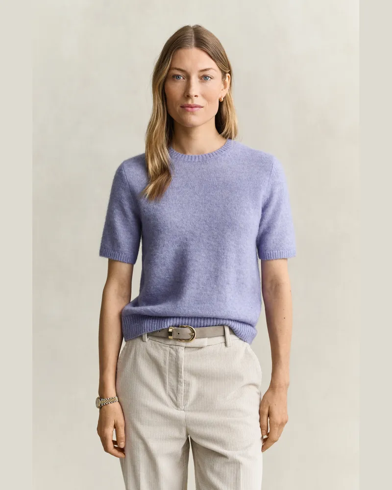 Gant Damen Kurzarmpullover aus Alpakawollgemisch MISTY LAVENDER Misty