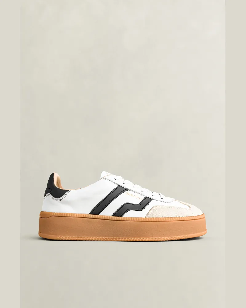 Gant Damen Cuzmani Sneaker aus Leder Weiß Weiß
