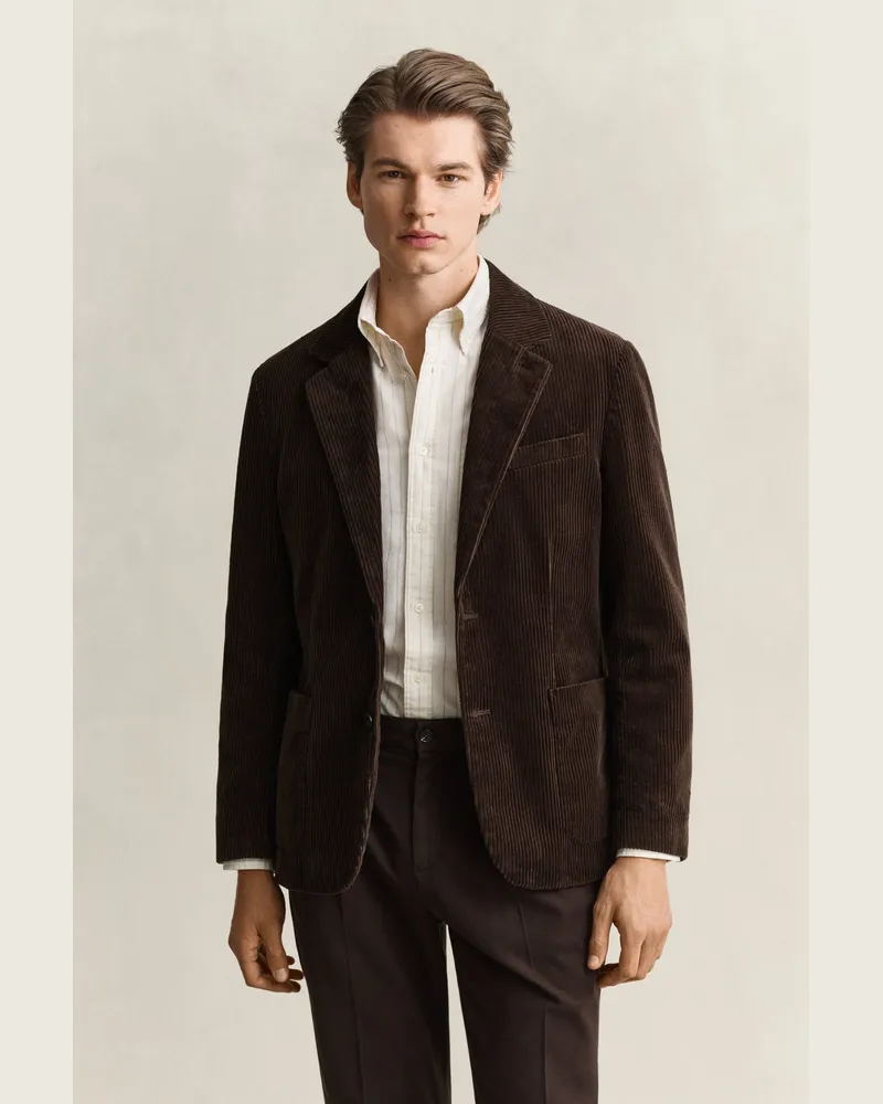 Gant Herren Anzugjackett aus Cord Schwarz Braun Schwarz