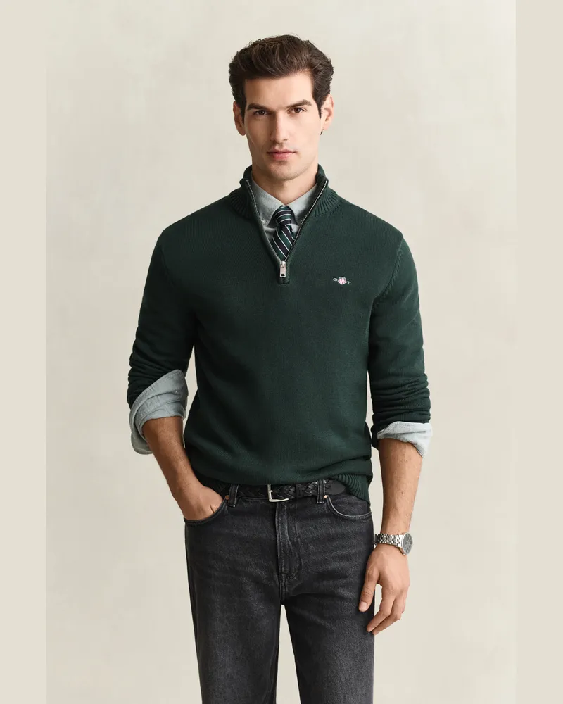 Gant Herren Casual Troyer aus Baumwolle TARTAN Grün Tartan