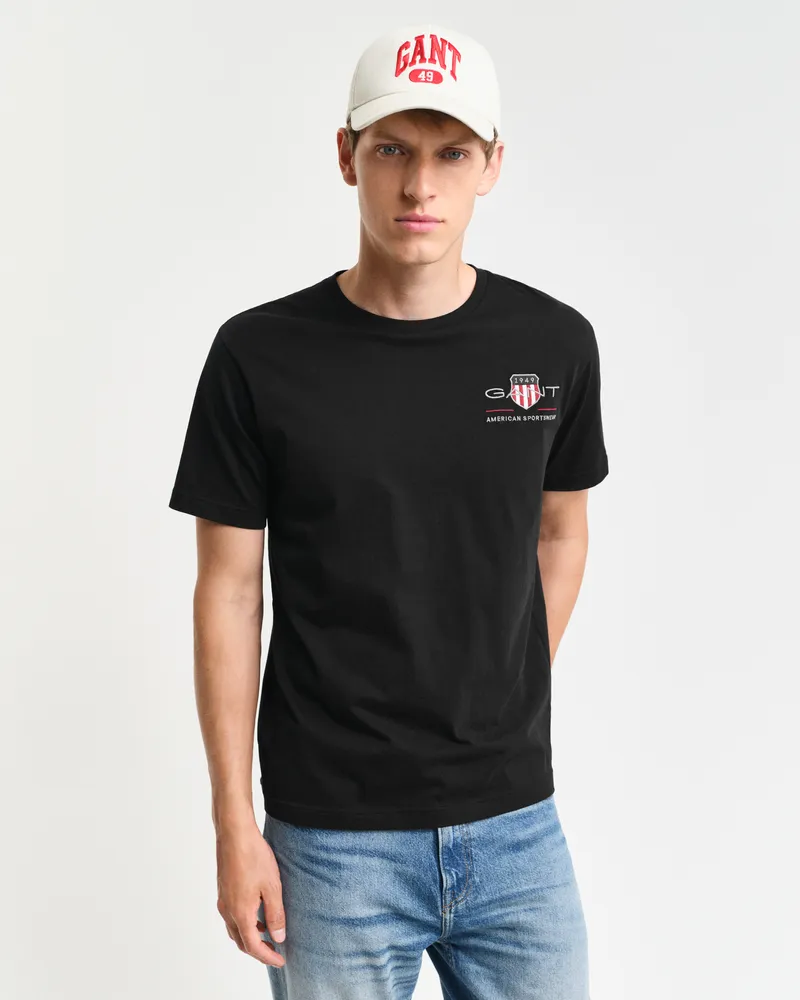 Gant Herren Archive Shield T-Shirt mit Stickerei 