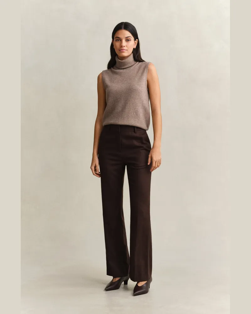 Gant Damen Ausgestellte Slim Fit Flanellhose DEEP Braun Deep