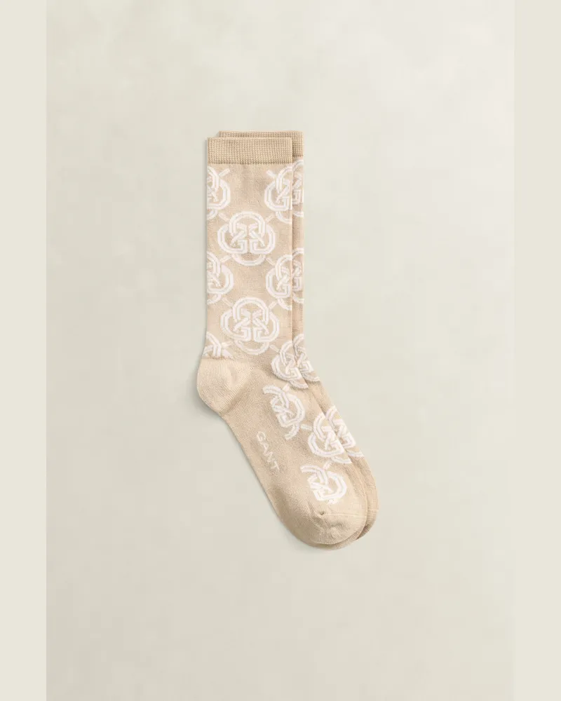 Gant Damen Monogram Socken OAT BEIGE Oat