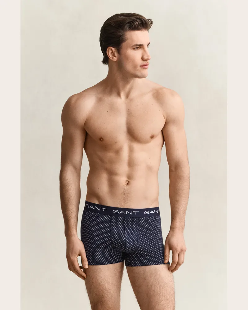 Gant Herren 3er-Pack Boxershorts mit Punktmuster MARINE Marine