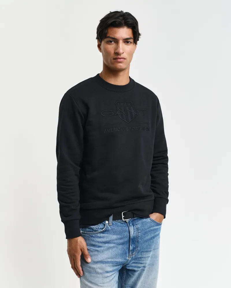 Gant Herren Tonal Shield Rundhals-Sweatshirt 