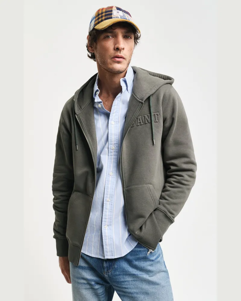 Gant Herren Embossed Sweatjacke 