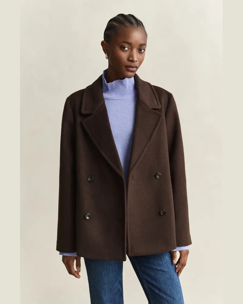 Gant Damen Wollmix Caban DEEP Braun Deep