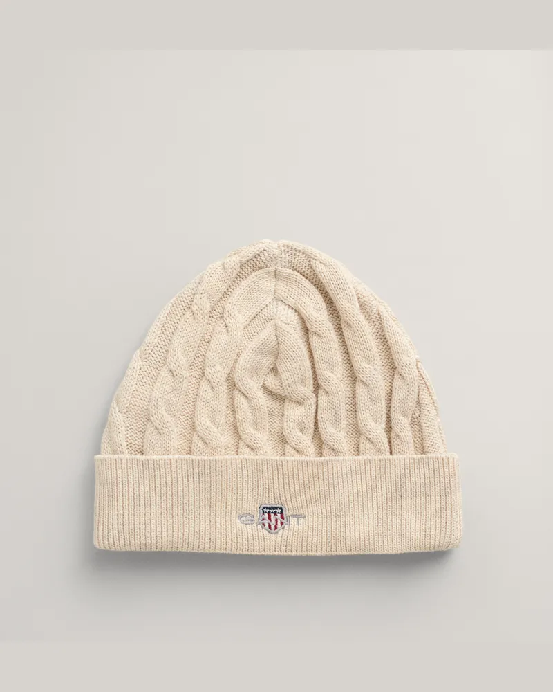 Gant Kids Baby Shield Baumwoll Zopfstrick Beanie 