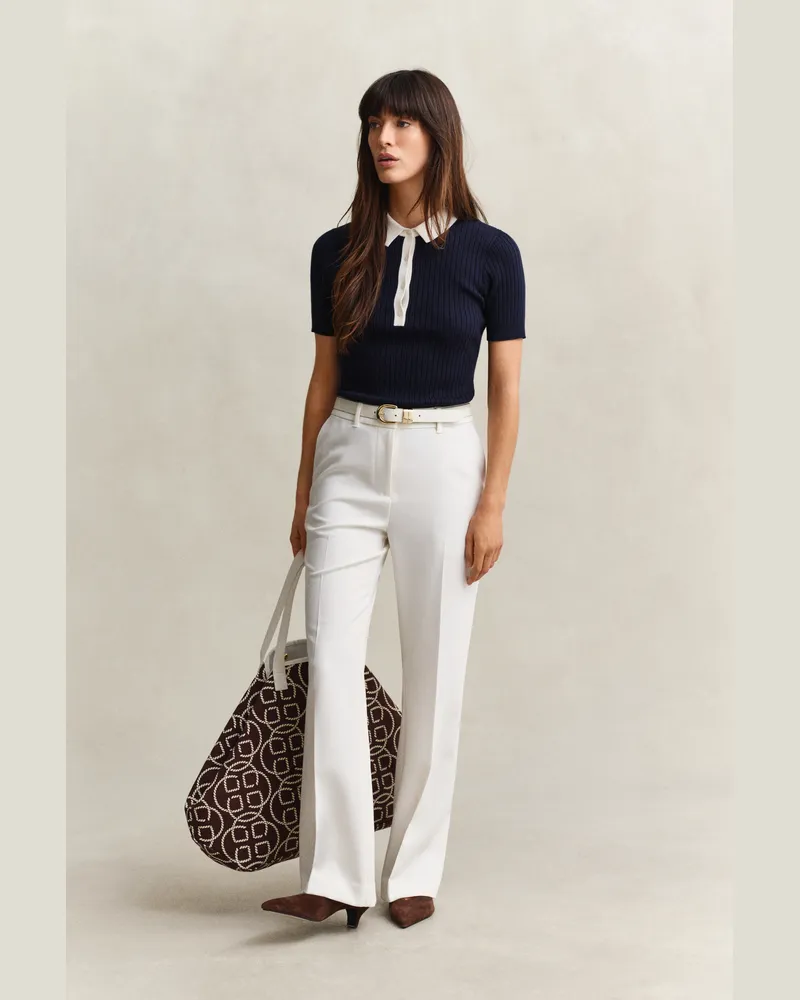 Gant Damen Ausgestelle Slim Fit Slacks EGGSHELL Eggshell