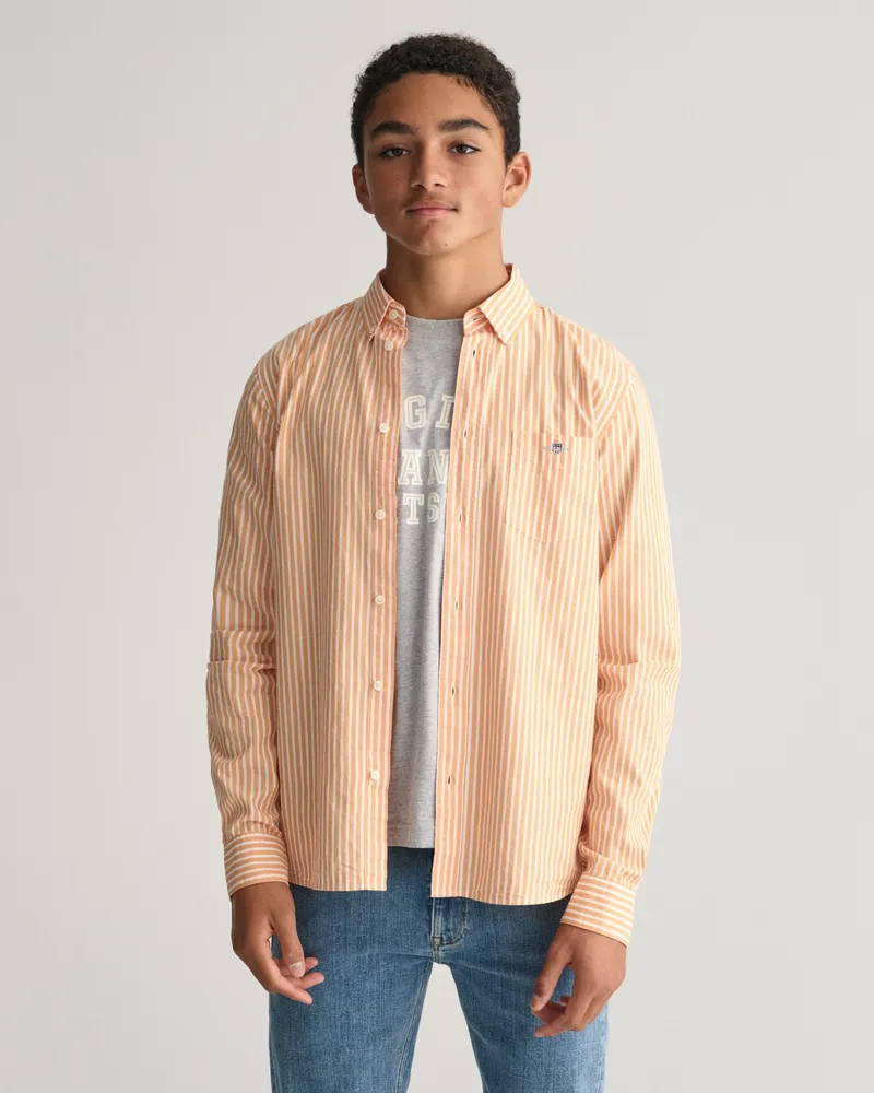 Gant Teens Teens Shield Popelinehemd mit Streifen 