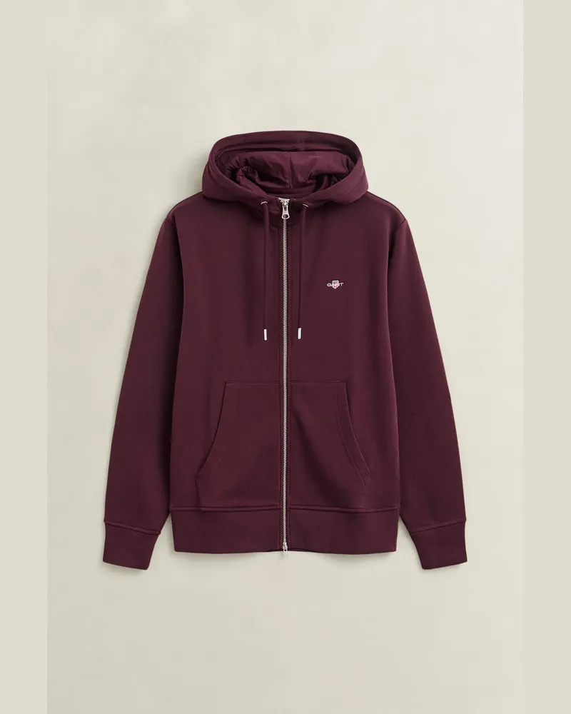 Gant Damen Shield Sweatjacke DARKENED WINE Darkened