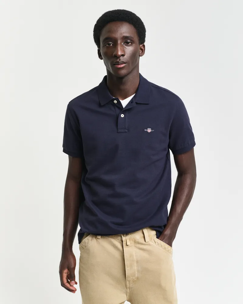 Gant Herren Slim Fit Archive Shield Piqué Poloshirt 