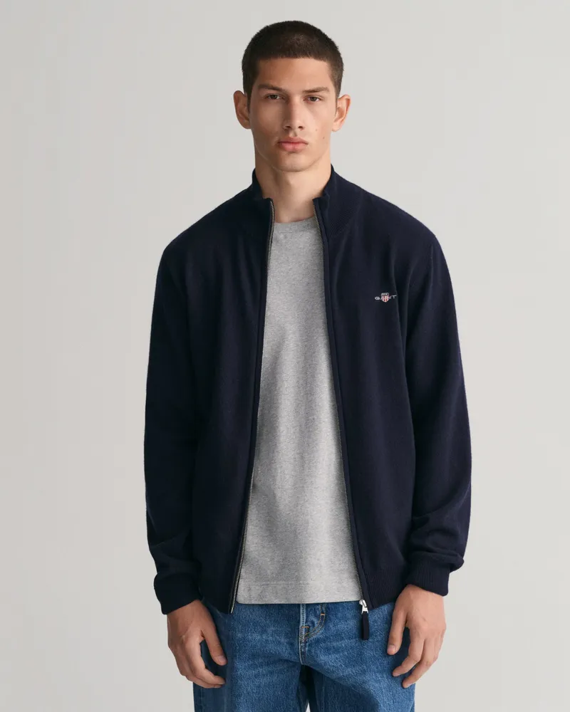 Gant Herren Superfine Lambswool Strickjacke 