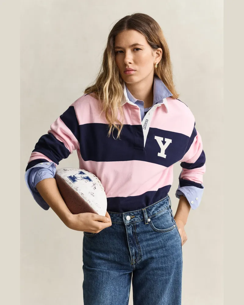 Gant Damen Gant x Yale Barstripe Heavy Rugger CLASSIC Blau Classic