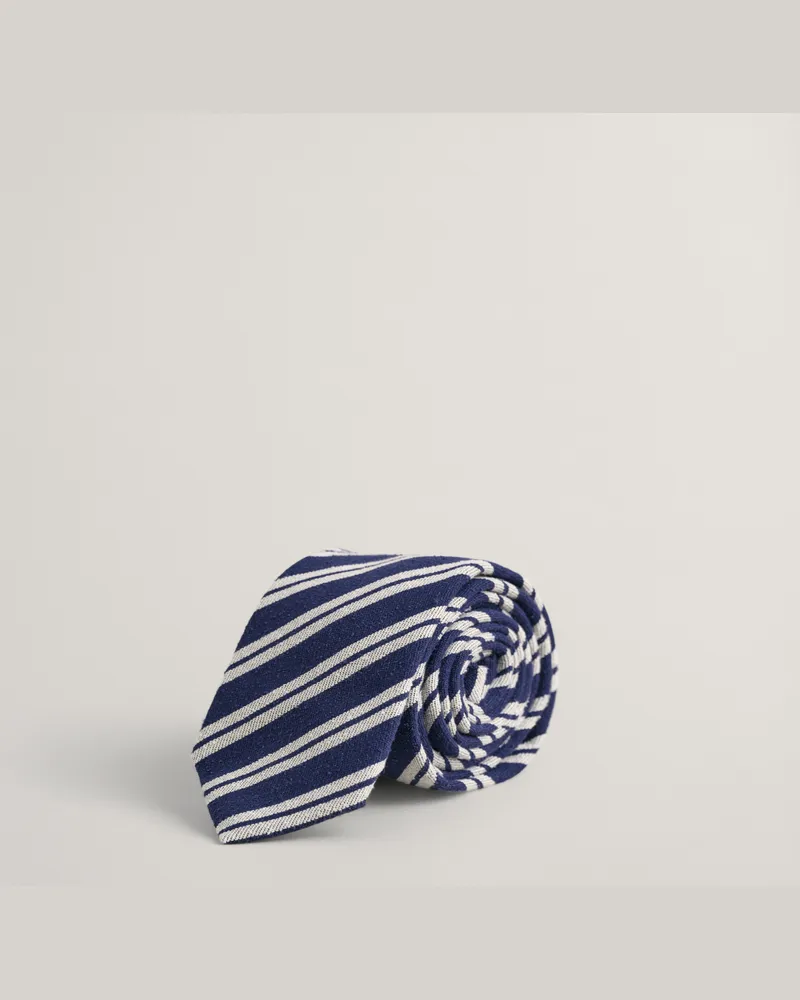 Gant Herren Raw Silk Krawatte mit Streifen 