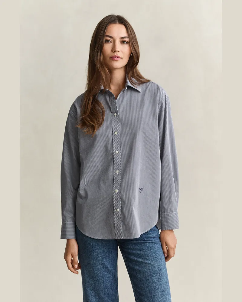 Gant Damen Karierte Bluse CLASSIC Blau Classic