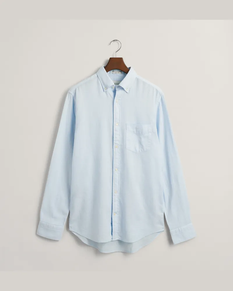 Gant Herren Regular Fit Baumwoll Leinen Hemd mit Struktur 
