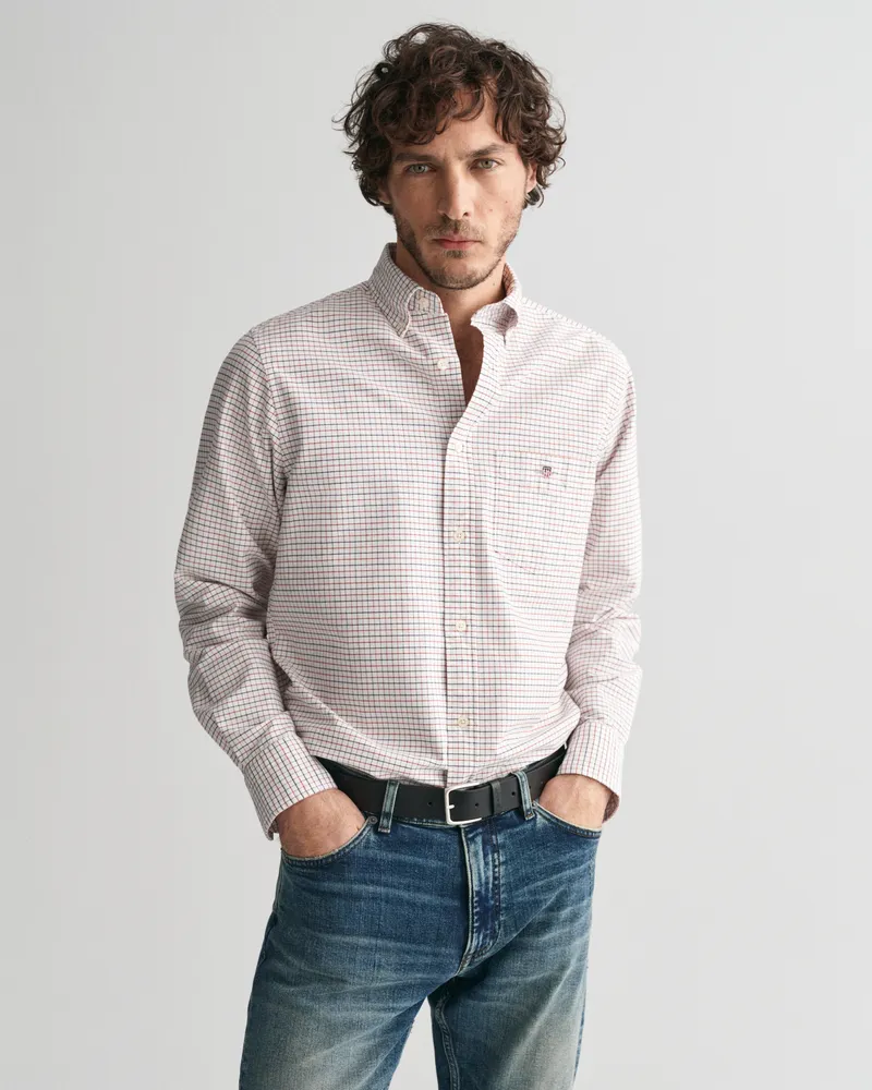Gant Herren Regular Fit Tattersall Classic Oxford-Hemd 