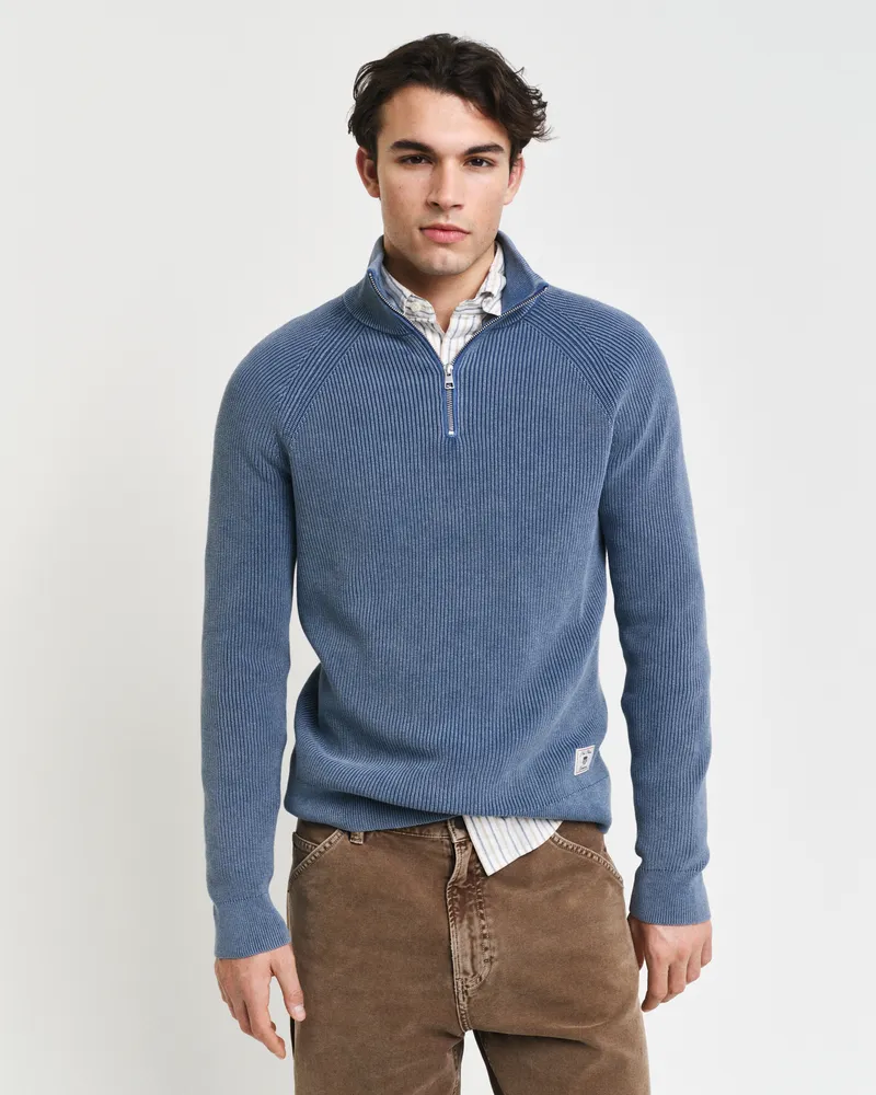 Gant Herren Gewaschener Troyer mit Rippenmuster 