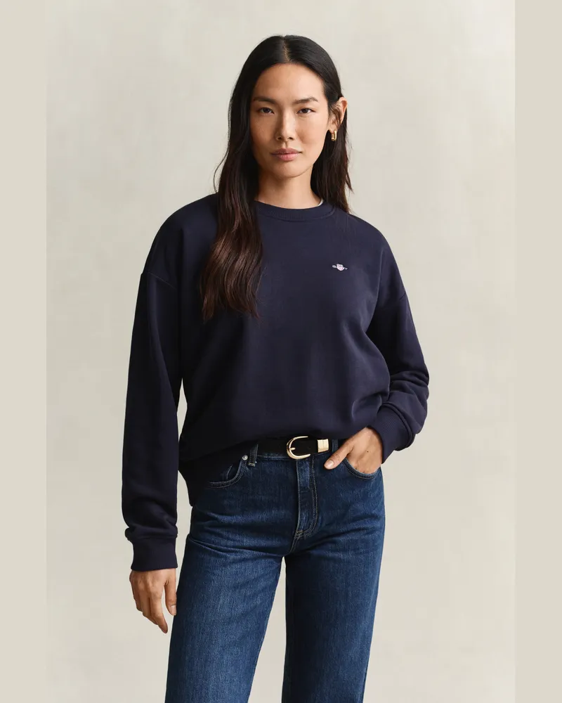 Gant Damen Shield Sweatshirt EVENING Blau Evening
