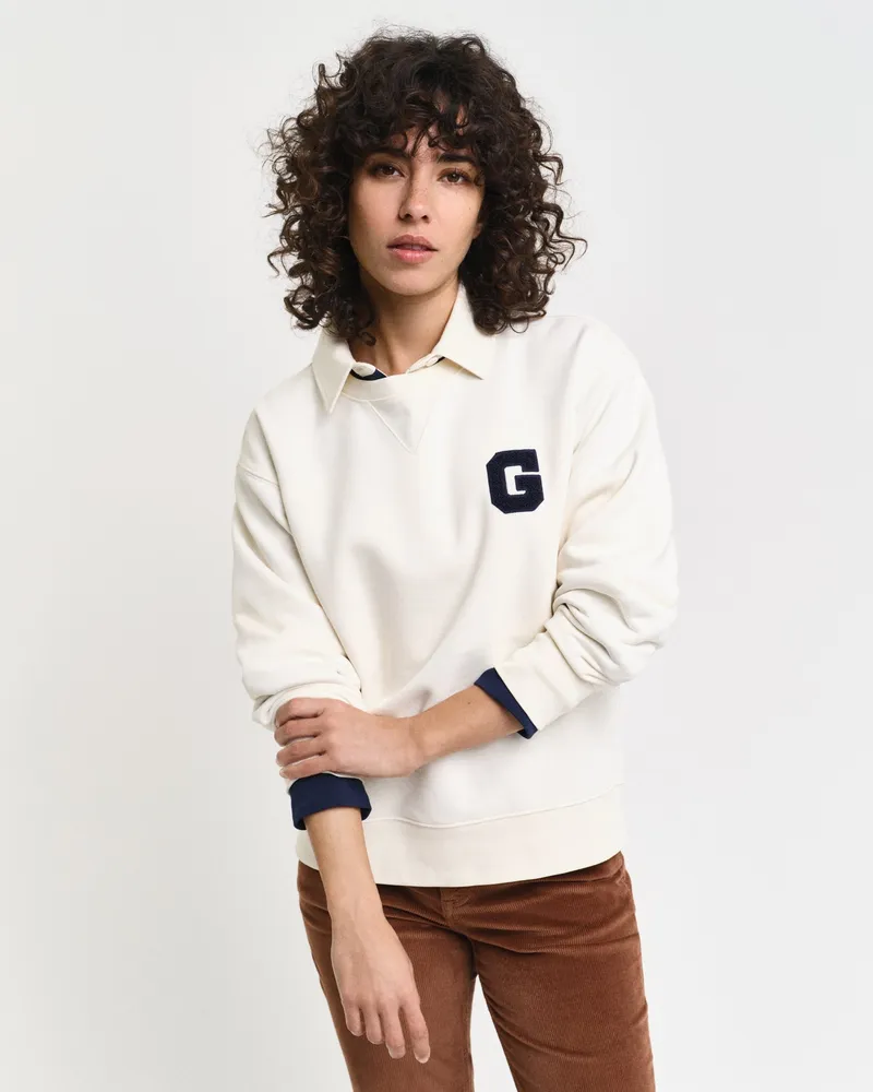 Gant Damen G Badge Rundhals-Sweatshirt 