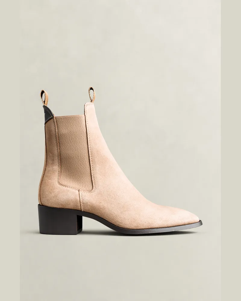 Gant Damen St Broomly Chelsea Boot aus Veloursleder WARM BEIGE Warm