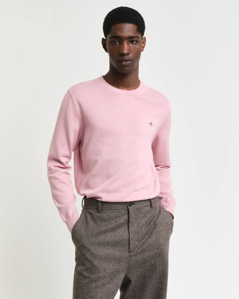 Gant Herren Classic Rundhalspullover aus Baumwolle 