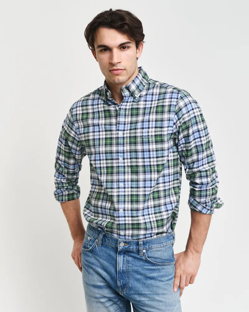 Gant Herren Regular Fit Archive Oxford-Hemd mit Karomuster 
