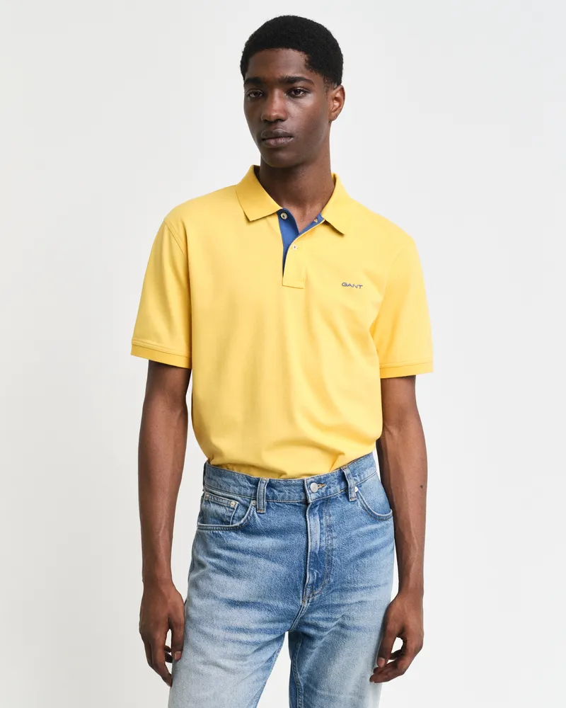 Gant Herren Kontrast Piqué Poloshirt 