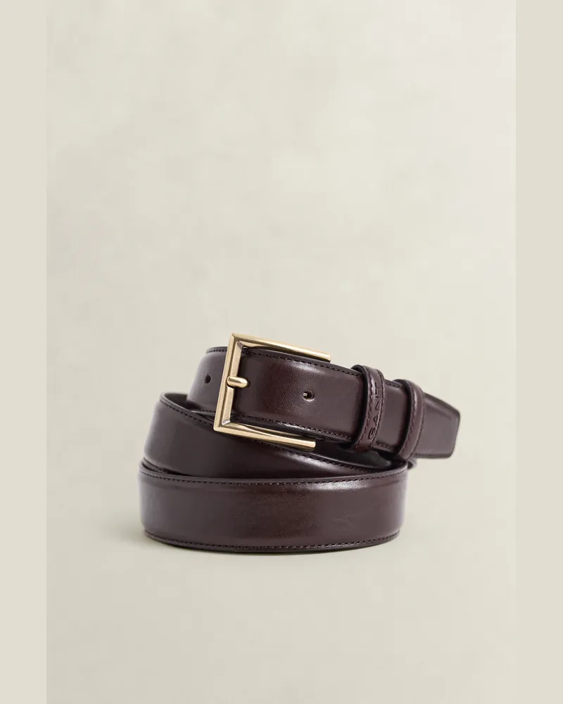 Gant Herren Gürtel aus poliertem Leder CHARRot WOOD Braun Charrot