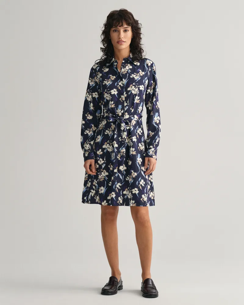 Gant Damen Hemdblusenkleid mit Blumen-Print 