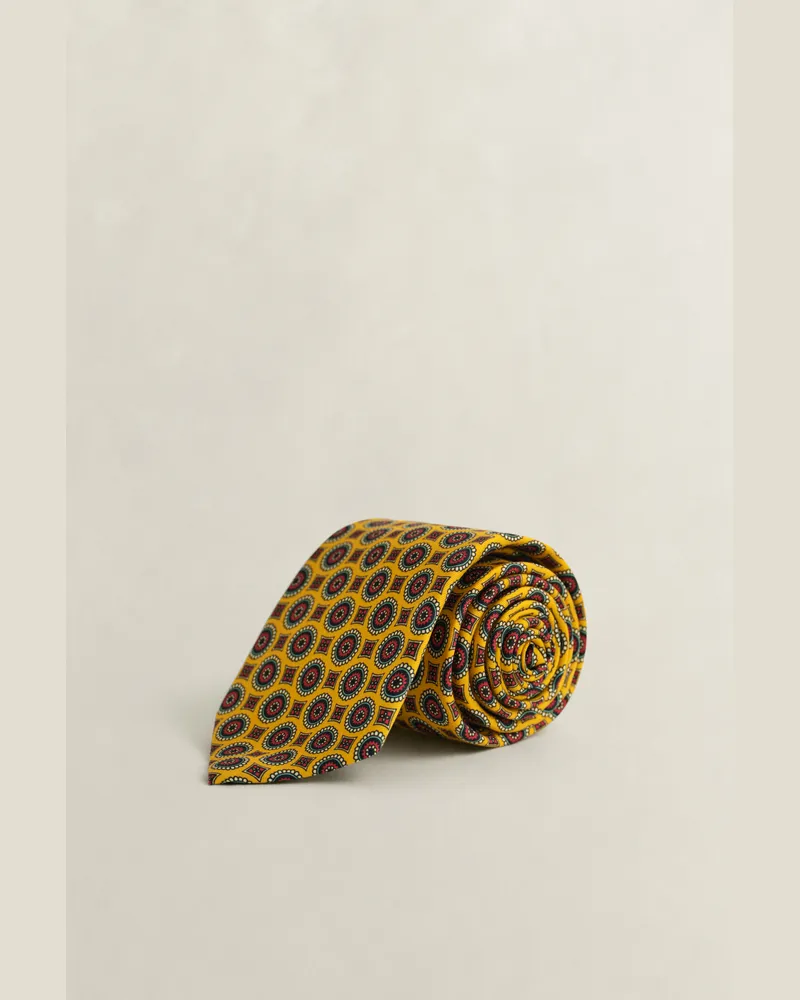 Gant Herren Foulard Print Krawatte SUNSET GOLD Sunset