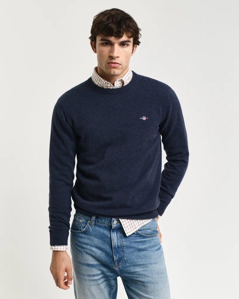 Gant Herren Superfine Lambswool Rundhalspullover 